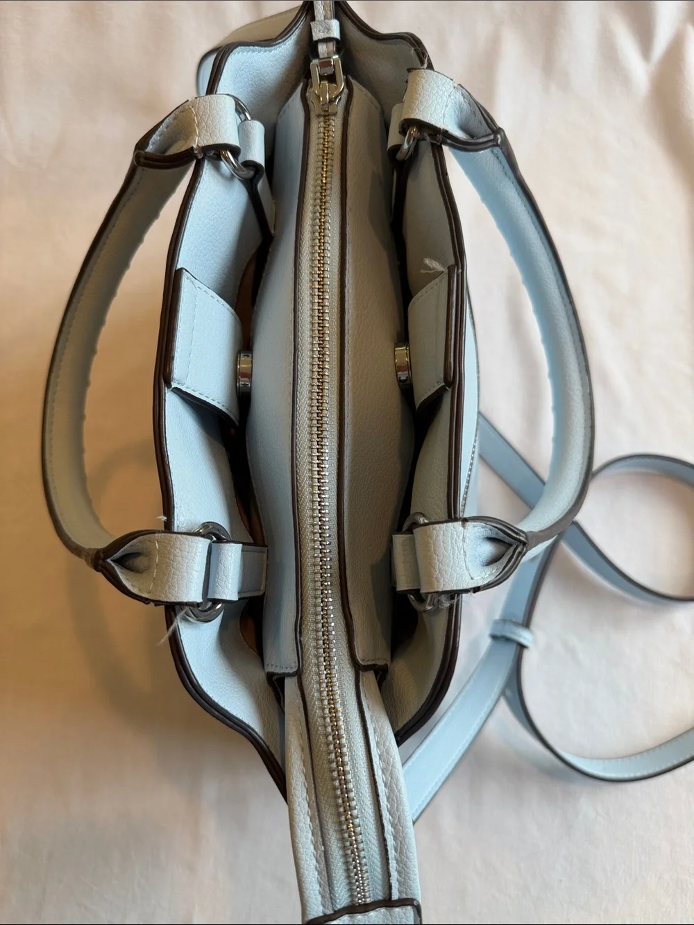 INC International Concepts Light Blue Studded Top-Handle Satchel